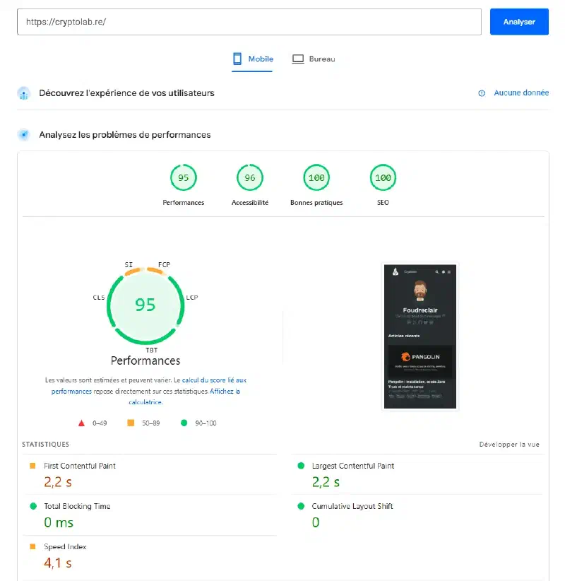 Pagespeed cryptolab.re