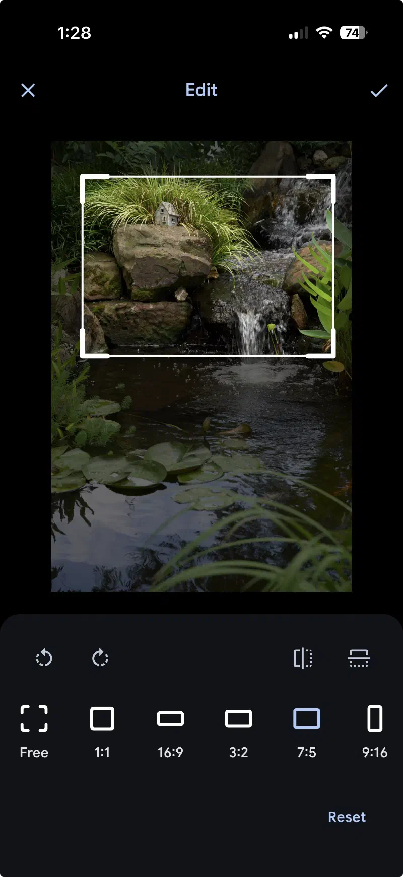 Capture officielle de l’éditeur photo mobile Immich